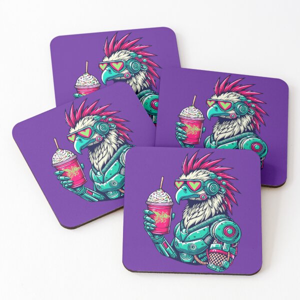 Item preview, Cyberpunk Gryphon Drinking a Frappuccino designed and sold by Ghost on Toast.