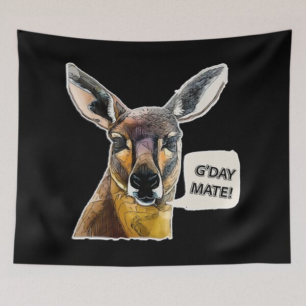 Item preview, Fun Kangaroo Art: G'Day Mate! Bold Australian Wildlife Illustration designed and sold by Michael van der Hoorn.