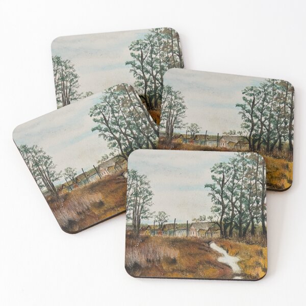 Item preview, Countryside Village oil pastels color  designed and sold by Puifai2489.