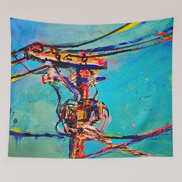 Item preview, Wood, Wire, Metal, and Electricity designed and sold by Jaz Caz Art.