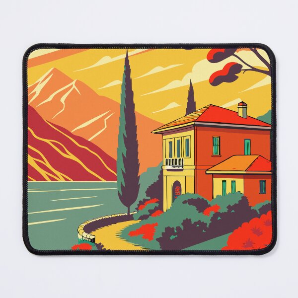 Aperçu de l'œuvre Lago di Como Italia Travel Art - Scenic Italian Lake Design créée et vendue par andres felipe  Guevara Rincon.