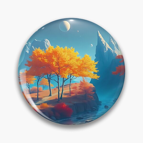 Item preview, Futuristic Autumn Scene designed and sold by irynaartbyim.