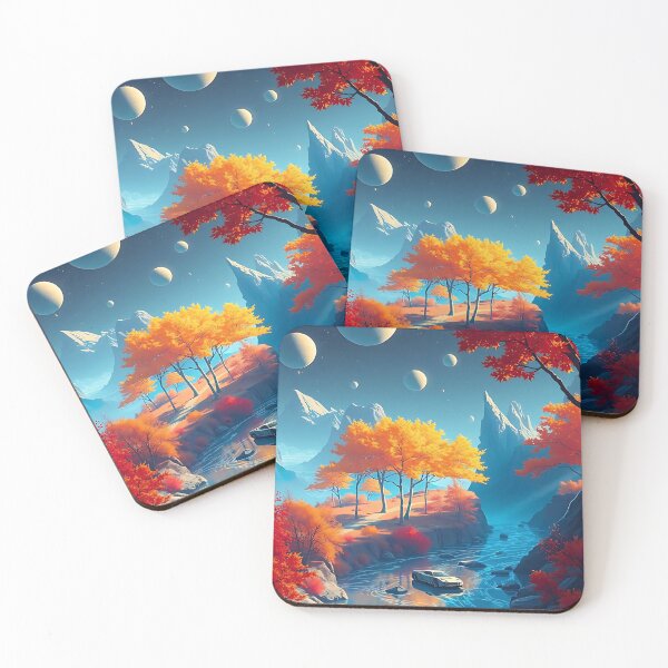 Item preview, Futuristic Autumn Scene designed and sold by irynaartbyim.