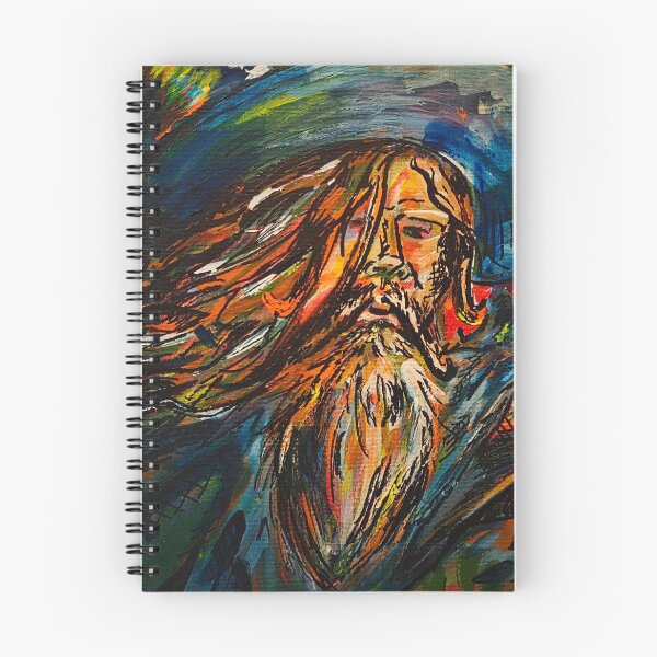 Item preview, Blue Wizard in the Wind designed and sold by Jaz Caz Art.