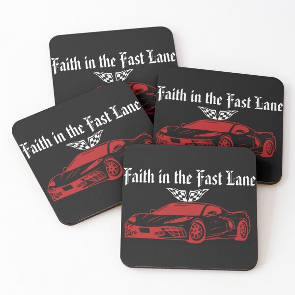 Item preview, Faith in the Fast Lane T-Shirt – Red Corvette Edition designed and sold by mojorisintees.