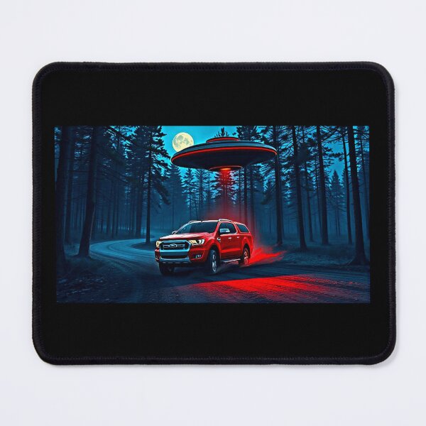 Item preview, Chased by a UFO in my red Ford Ranger designed and sold by Earth Nature Creations.