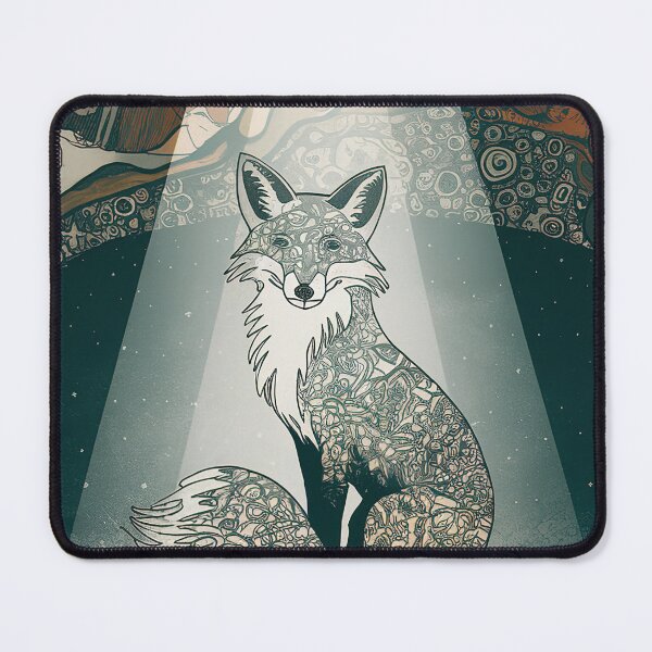 Item preview, Kawaii Fox Whimsical Wild Life Abstract Vintage Zentangle Art designed and sold by Witty Shirts.