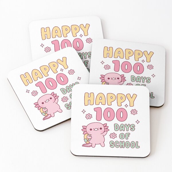 Item preview, Cute Axolotl Happy 100 Days Of School designed and sold by rustydoodle.