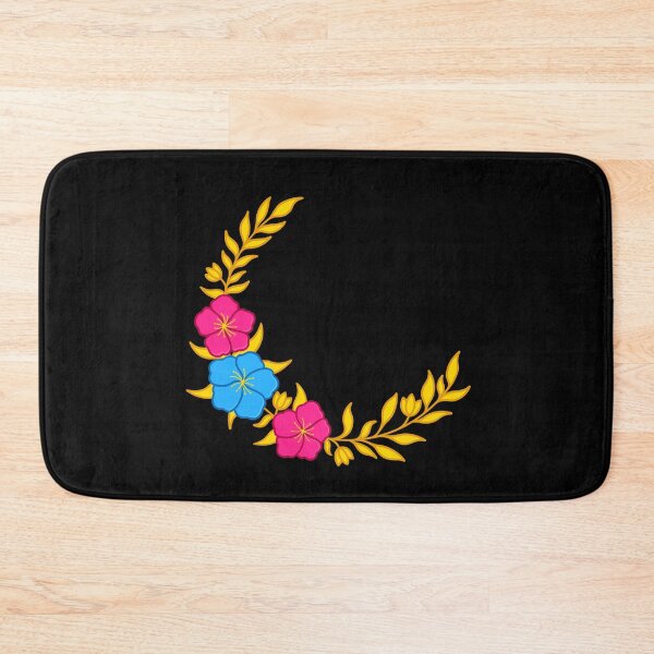 Item preview, Beautiful Crescent of Subtle Pansexual Flag Colored Flowers designed and sold by AroAxel.