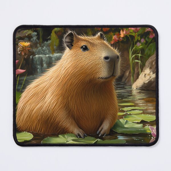 Item preview, Capybara Hanging Out In A Pond designed and sold by PuzzleBoxCorner.