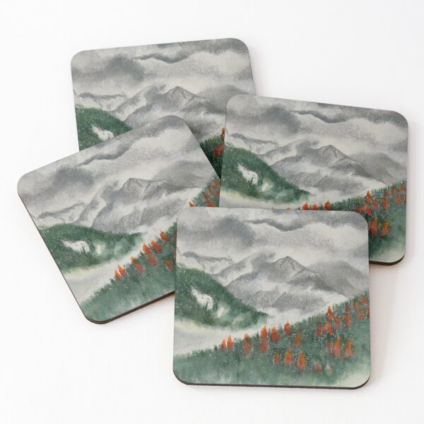 Item preview, Mountain and snowy and cloudy oil pastels color  designed and sold by Puifai2489.