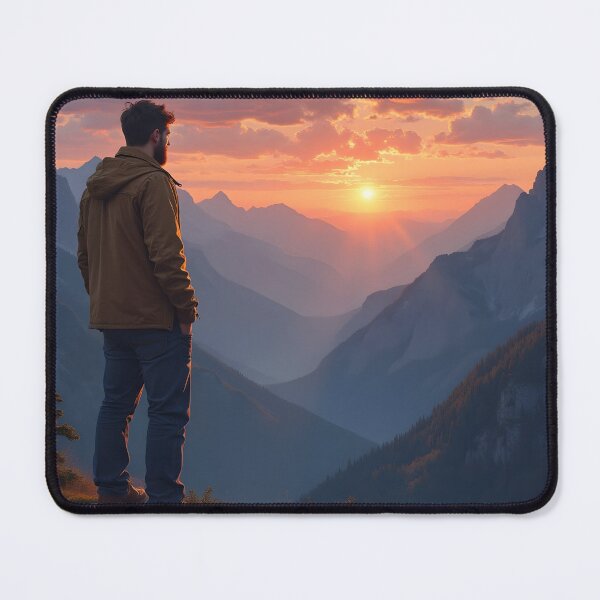 Item preview, Man Exploring The Mountains designed and sold by Lisamariesumner.