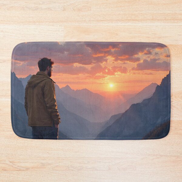 Item preview, Man Exploring The Mountains designed and sold by Lisamariesumner.