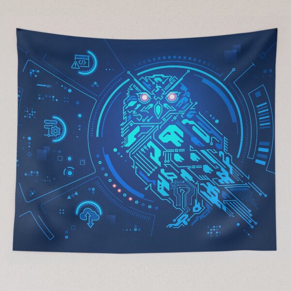 Item preview, cyber security owl futuristic element designed and sold by NiamLab.