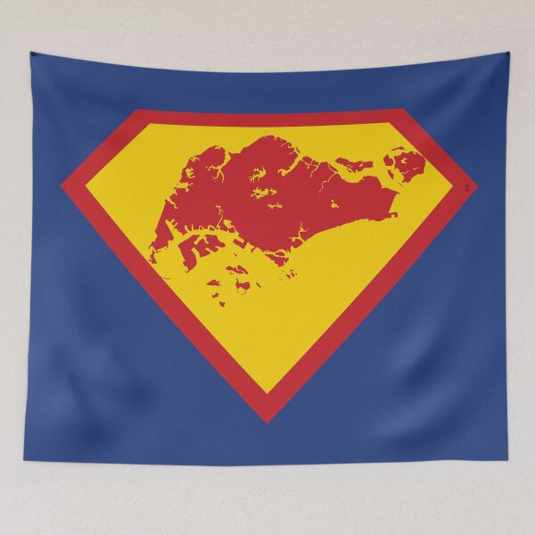 Item preview, SUPER SINGAPORE SHIELD - Freedom Is The Superpower -   SUPERHERO design designed and sold by pelagio.
