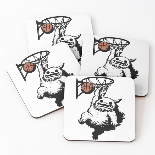 Item preview, White-Furred Yokai Dunking a Basketball designed and sold by Yokai-Infinity.
