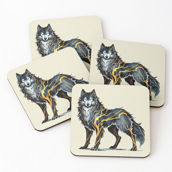 Item preview, Wolf Japanese Style Art designed and sold by Thunderbelts.