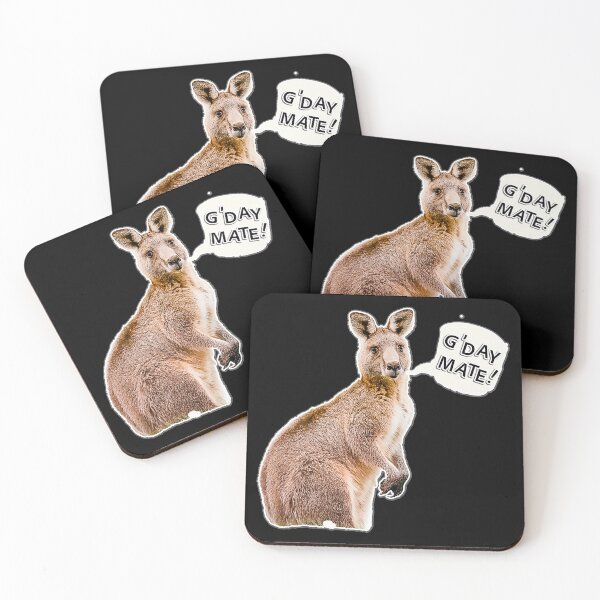 Item preview, Cheerful Kangaroo Art: G'Day Mate! Fun Aussie Wildlife Design - Top Selling! designed and sold by Michael van der Hoorn.