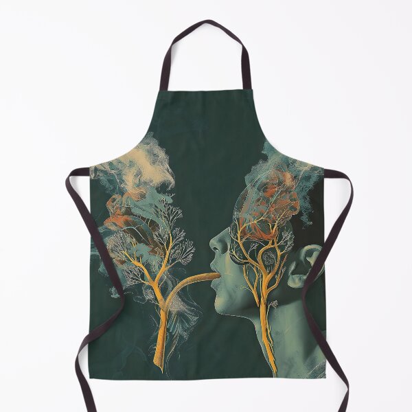 Item preview, Surreal of a Person Exhaling Smoke Revealing Floating Lungs. designed and sold by CheerForGoods.