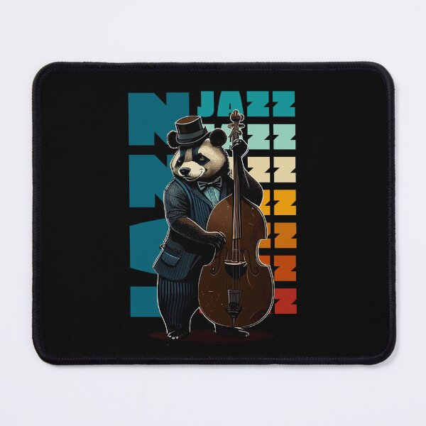 Item preview, panda bear jazz double bass designed and sold by WildPortrait.