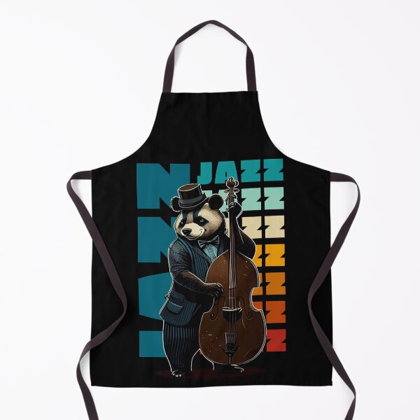 Item preview, panda bear jazz double bass designed and sold by WildPortrait.
