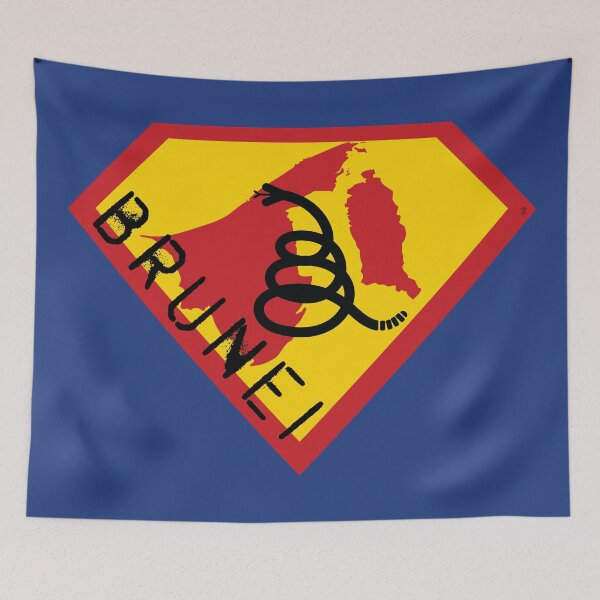 Item preview, BRUNEI SHIELD - Freedom Is The Superpower - Modern Gadsden Snake Flag - Dont Tread On Me SUPERHERO spellout design designed and sold by pelagio.