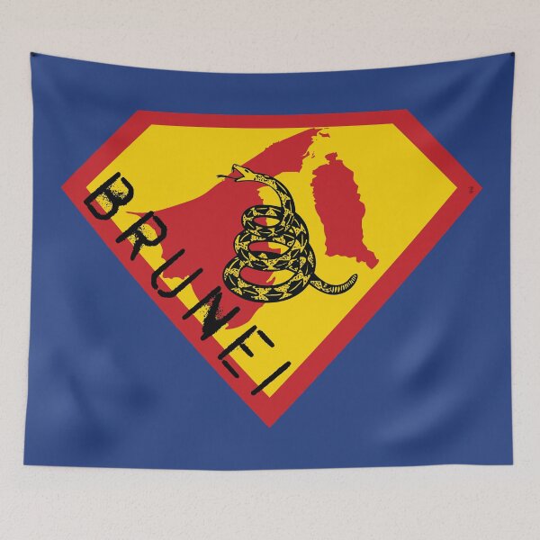 Item preview, BRUNEI SHIELD - Freedom Is The Superpower - Gadsden Snake Flag - Dont Tread On Me SUPERHERO spellout design designed and sold by pelagio.