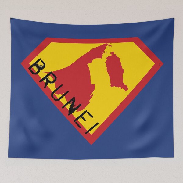 Item preview, BRUNEI SHIELD - Freedom Is The Superpower -  SUPERHERO spellout design designed and sold by pelagio.