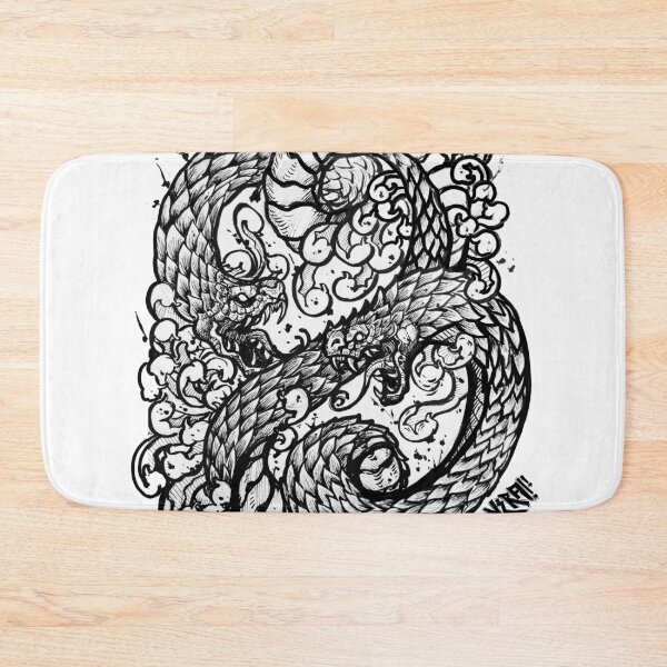 Item preview, dragon ouroboros two-headed black  designed and sold by UrielCalavera.