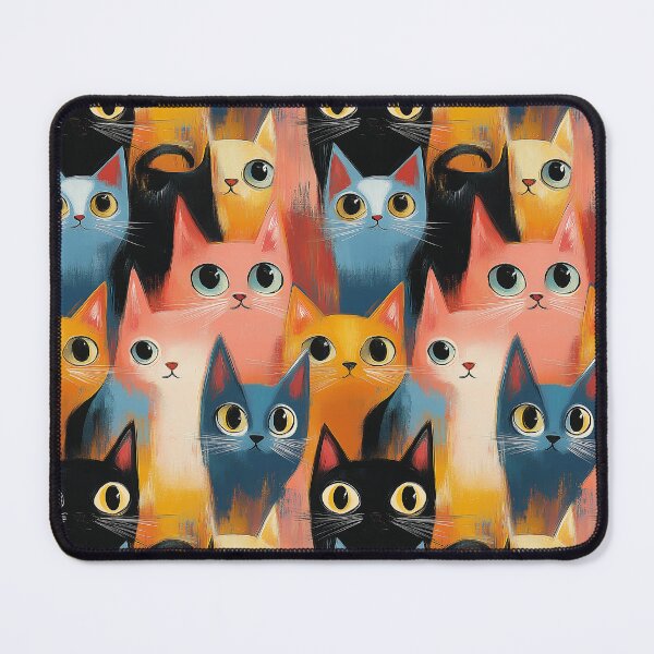 Item preview, Whimsical Cats: A Colorful Abstract Cat Illustration designed and sold by junkydotcom.