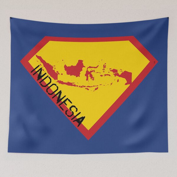 Item preview, ESCUDO DE INDONESIA - La libertad es el superpoder - Diseño de texto SUPERHÉROE designed and sold by pelagio.