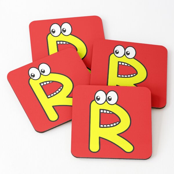 Item preview, Letter R Comic Style with Big Eyes designed and sold by hendeJens.
