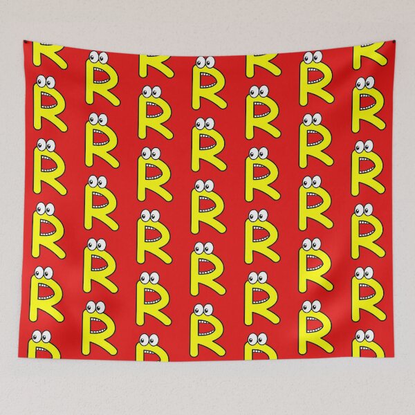 Item preview, Letter R Comic Style with Big Eyes designed and sold by hendeJens.