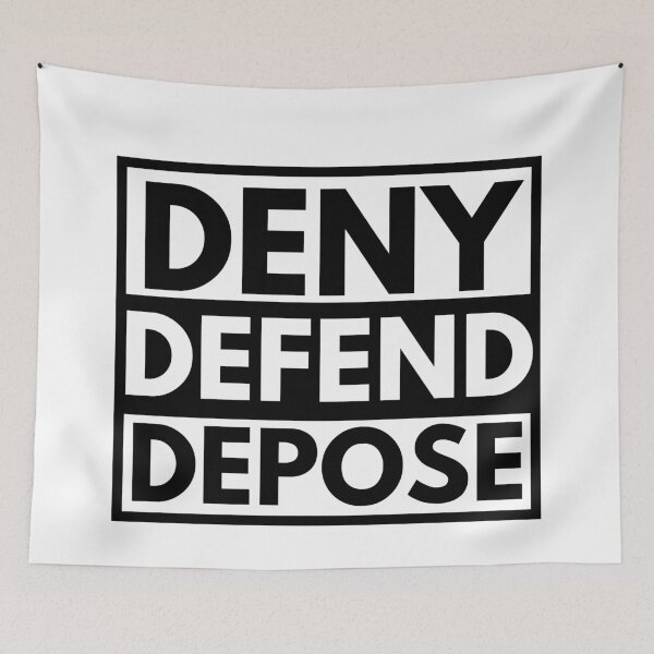 Item preview, Deny Defend Depose, Luigi Mangione Case, Protest Tee, Legal Advocacy, Anti-Corporate, Lawyer, Luigi, Free Luigi designed and sold by Eteees.