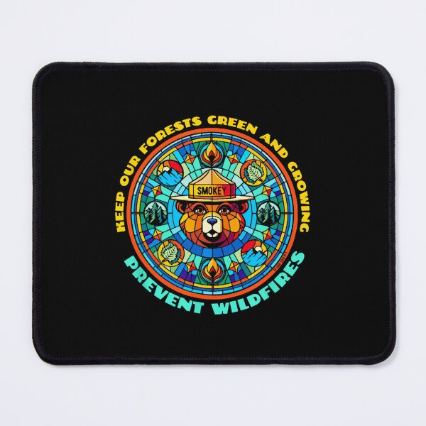 Item preview, Smokey Bear Stained Glass Art Prevent Wildfires Retro designed and sold by laothithane.