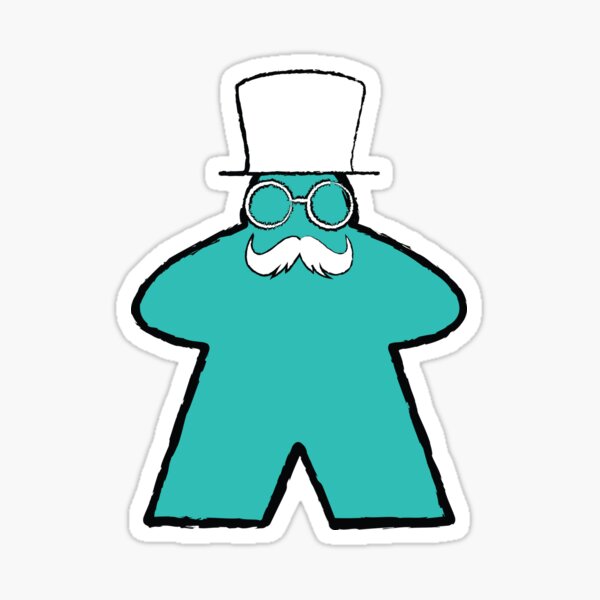 Item preview, Turquoise The Baron Meeple! designed and sold by BaronsGames.