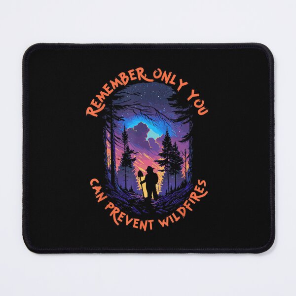Item preview, Smokey Bear Starry Night Scene Only You Can Prevent Wildfire designed and sold by laothithane.