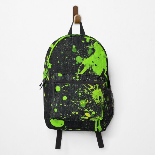 Item preview, Neon Green Splatter Drips on Black Wall designed and sold by OriginalBeerCat.