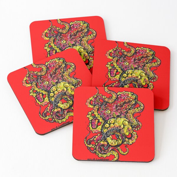 Item preview, Yellow and red octopus designed and sold by UrielCalavera.