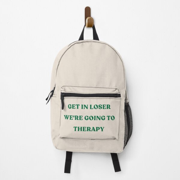 Item preview, Get in loser we're going to therapy - green text designed and sold by YQvibe Studio.