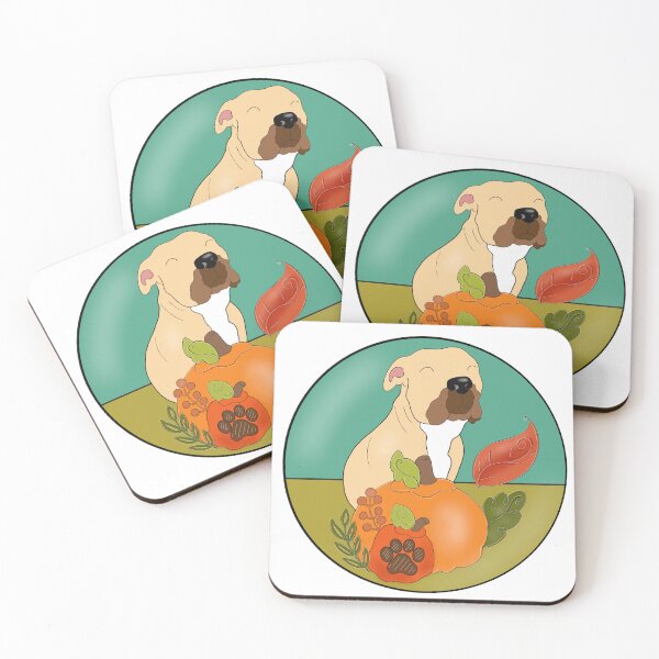 Item preview, Pitbull Fall with pumpkins designed and sold by starlabrady.