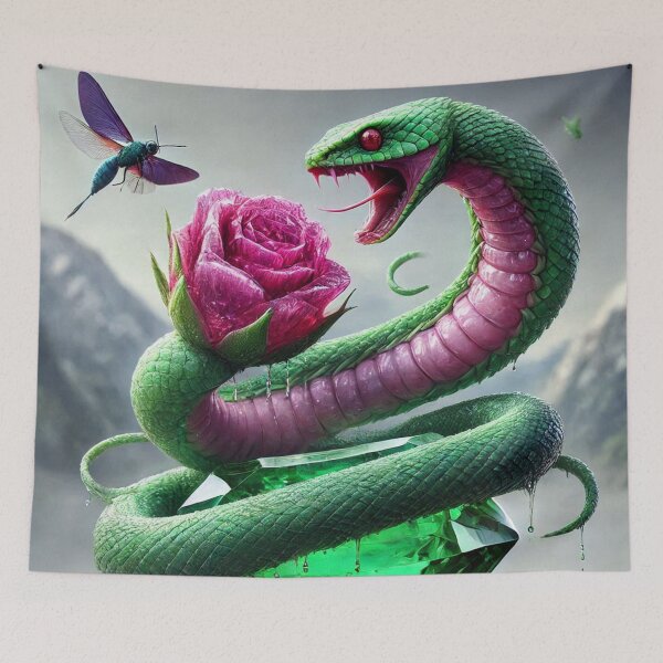 Item preview, Fantasy art - infusion of a real Burma natural ruby into an Colombian emerald designed and sold by ZulryLifestyles.