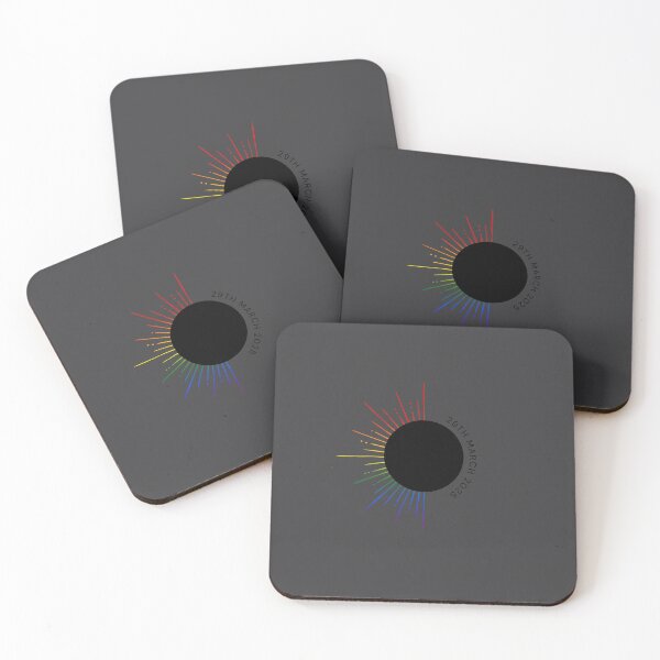 Item preview, 29th March 2025 Eclipse, Classic pride flag graphic, sun and moon graphic, Partial Solar Eclipse, Astronomy,  designed and sold by PrideBeProud.