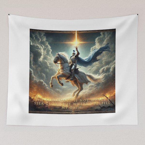 Item preview, The battlefield is not where I seek glory, but where I fulfill my oath. designed and sold by MacksMerch.