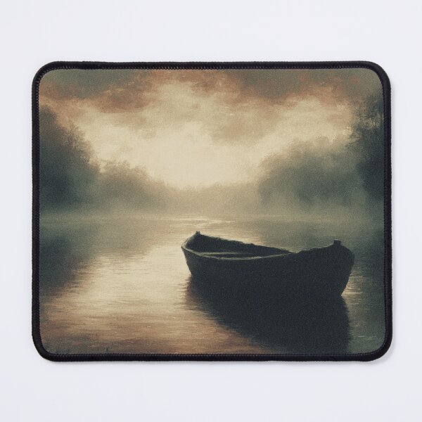 Item preview, The boat gliding along a tranquil river designed and sold by Drawings Project.
