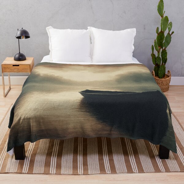 Item preview, The boat gliding along a tranquil river designed and sold by Drawings Project.