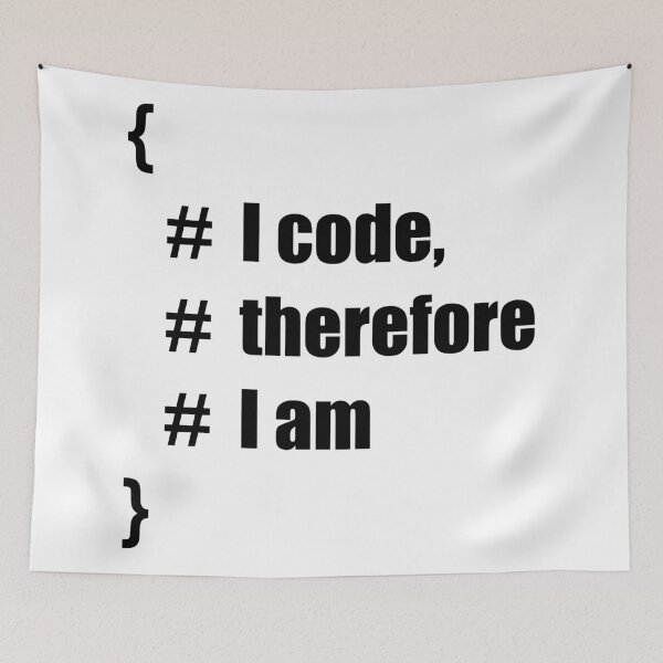 Item preview, "I Code, Therefore I Am designed and sold by coyoteink.