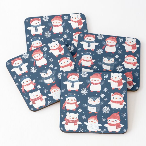 Item preview, cute animals in winter clothes designed and sold by AhmedAlbb.
