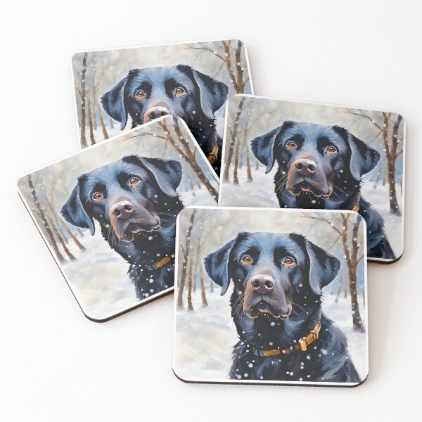 Item preview, Labrador Retriever in a Winter Wonderland – Impressionist Painting Style designed and sold by Fredster1966.