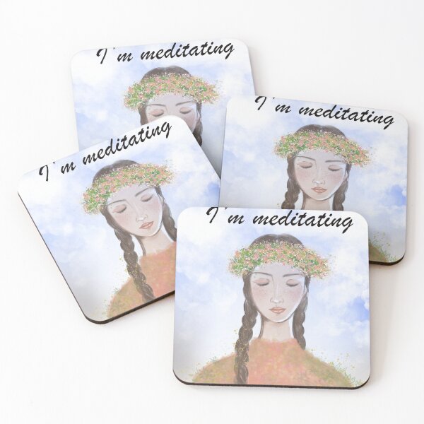 Item preview, Beautiful girl is meditating designed and sold by Kaparoff.